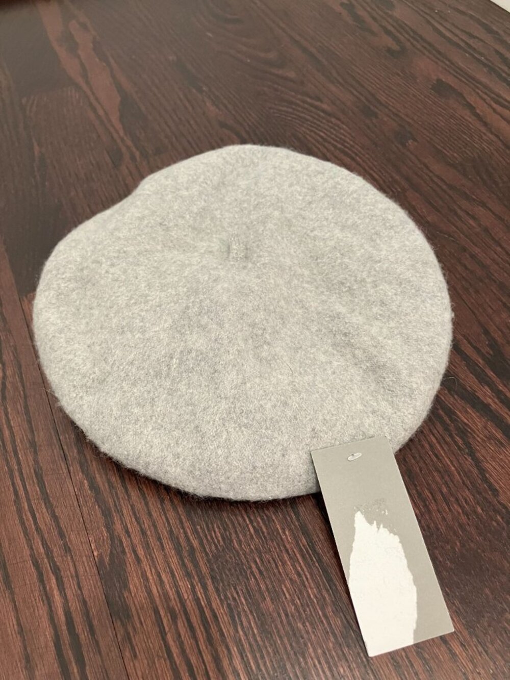 Nordstom Rack Women's Wool Blend Beret Hat, Gray, One Size, NWT